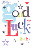 Radiating encouragement and optimism, this bold Colindale good luck card sets a jubilant tone with its 'Good Luck' message, creatively arranged in a medley of vivid colours and playful fonts. Oversized letters in powder blue, interlaced with lively reds, earthy greens, and plush purples, reflect the thoughtful artistry you'd expect from a local florist's window display near Colindale Broadway. Across the clean white backdrop, stars in navy, lilac, lemony lime, and rich moss scatter joyfully, capturing the sensation of new possibilities-mirroring the star-filled sky above Brent Reservoir. The card's crisp, luxe surface tempts fingertips, reminiscent of handling top-quality floral card stock or carefully arranging a bespoke bouquet. Perfect for moments where a simple wish for fortune becomes something more-whether for a job interview in nearby Hendon, school achievements, or new beginnings-the card crackles with warmth and optimism. It's the kind of token someone would tuck into a jacket pocket as a keepsake from a loved one, echoing the faith and goodwill found right here in Colindale.